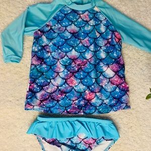 My little swimmer rash guard 2 piece set